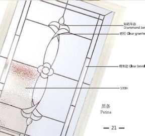 Concevez le courant ascendant/isolation phonique en fonction du client décoratifs de carreaux de vitrail
