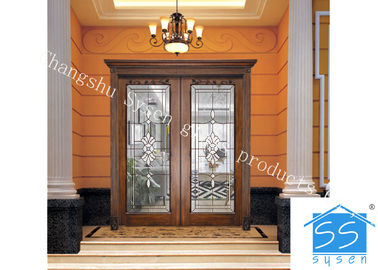 Seul verre décoratif principal rond de panneau pour la porte d'entrée bas E 3.2m gâchés