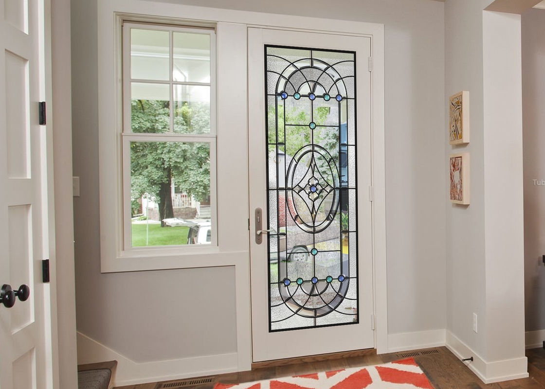 La porte décorative architecturale en verre souillé d'illustrations originales lambrisse l'art déco de Nouveau
