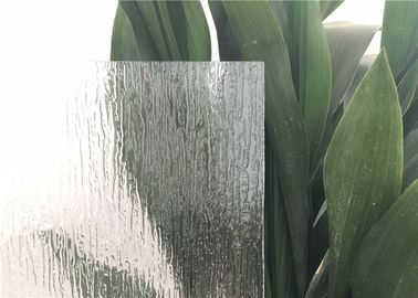 Pleuvoir le verre modelé pour la fenêtre de portes, bloc en verre en verre modelé de morcellement de bord approximatif opaque artistique de finition