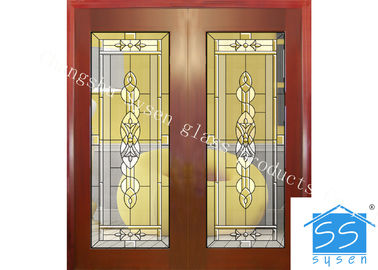 Panneaux en verre faits sur commande pour les portes, 16-30 millimètres en verre souillé décoratif