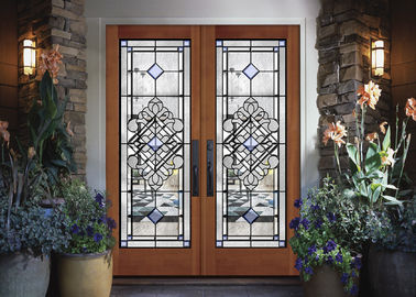Laiton en verre/nickel/patine de panneau décoratif de preuve de vol de portes en verre de glissement de longévité