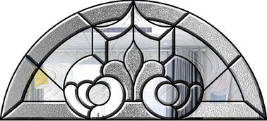 Verre modelé décoratif de porte/fenêtre, laiton/nickel/panneaux en verre décoratifs de patine