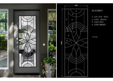 Art simple de diffusion d'entrée de lumière naturelle de vitraux décoratifs faits sur commande élégants de porte